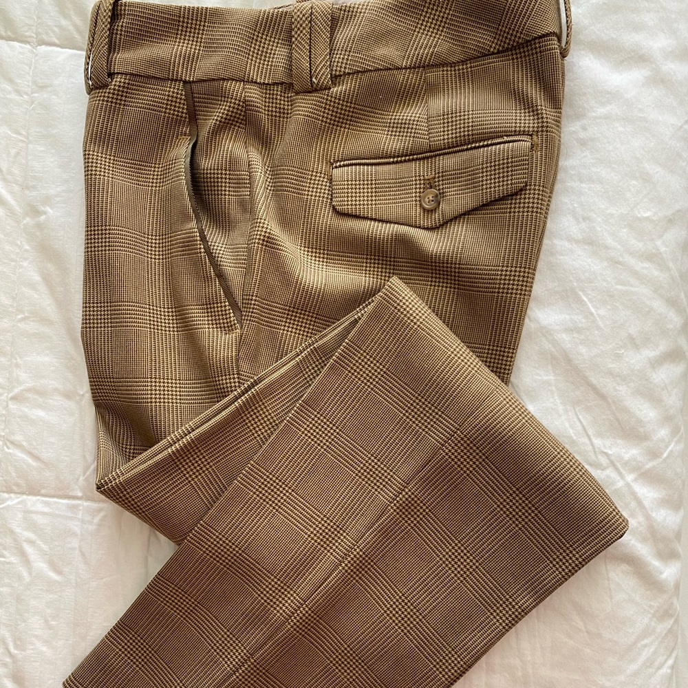 Loft brown plaid pant